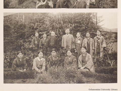 卒業記念写真帖（昭和8年3月、文科） 生徒・教官集合写真