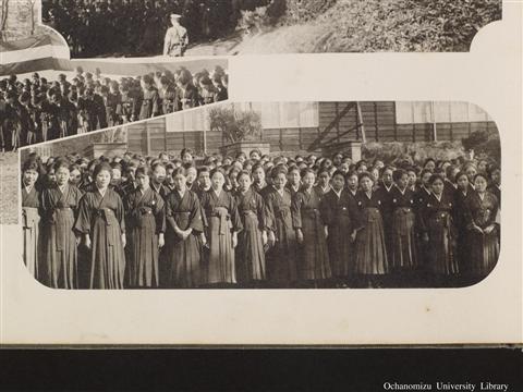 東京女子高等師範学校開校五拾季記念写真帖 「臨教生徒奉迎」