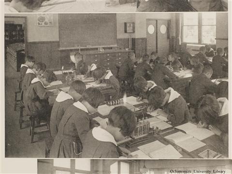 落成記念写真帖 「理科教室」