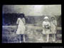 妙高林間学校写真帖（昭和二年頃） 帽子をかぶった3人の児童